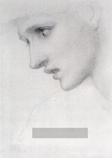 Profil nach links Präraffaeliten Sir Edward Burne Jones Ölgemälde